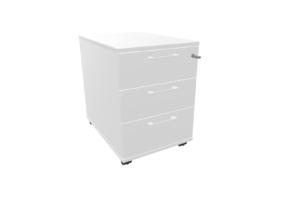 Caisson Mobile 3 Tiroirs NOVA – U – BLANC