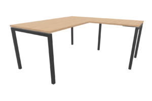 Bureau droit NOVA U avec retour - CHENE AMBRE / ANTHRACITE