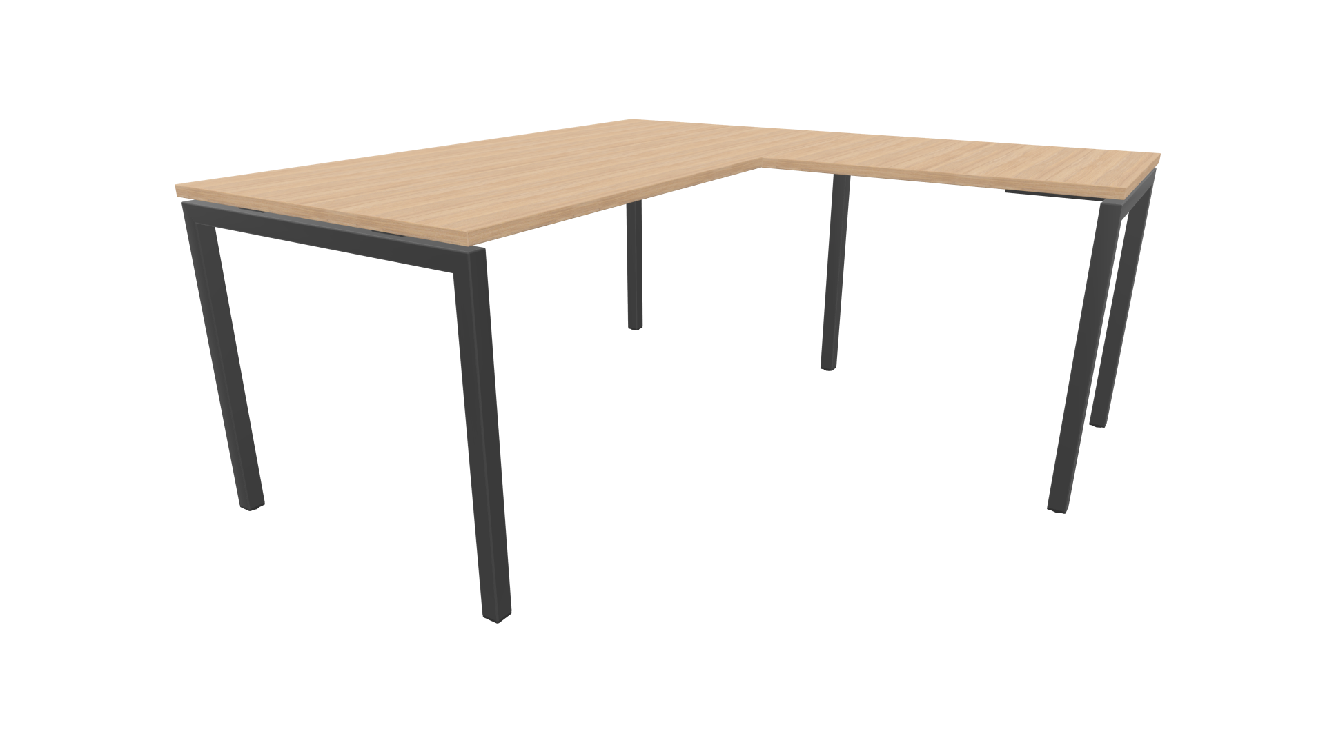 Bureau droit NOVA U avec retour - CHENE AMBRE / ANTHRACITE