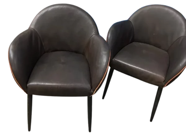 Chaise-LABEL-Cuir-chocolat-occasion