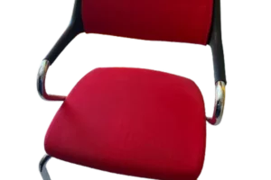 chaise-sedus-tissu-rouge-chrome-occasion