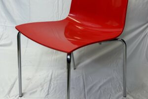 Chaise design rouge GABY