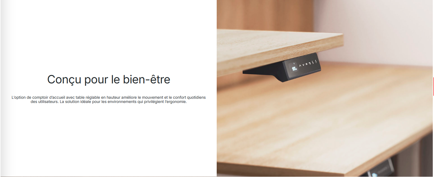 eira-banque-accueil-option table réglable en hauteur