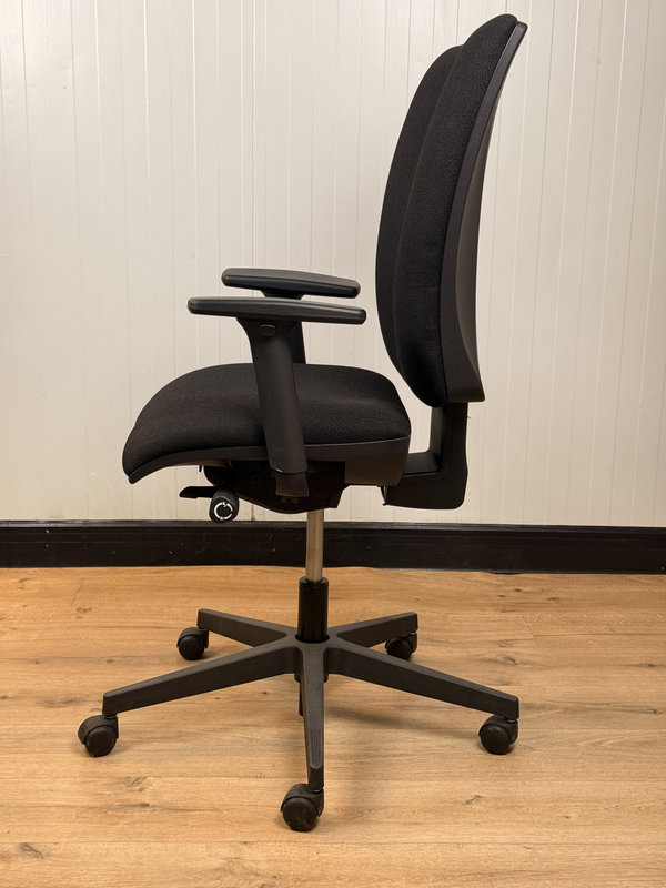 Fauteuil de travail tissu noir – Image 2